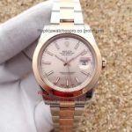 Copy Rolex Datejust II Oyster 41MM 2-Tone Rose Gold Stick Markers Watch
